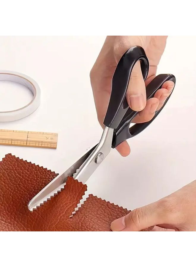Toothbrush Cutter Scallop Edge Shears Stainless Steel Fabric Lace Trimming Scissors For Sewing Craft DIY - Image 2